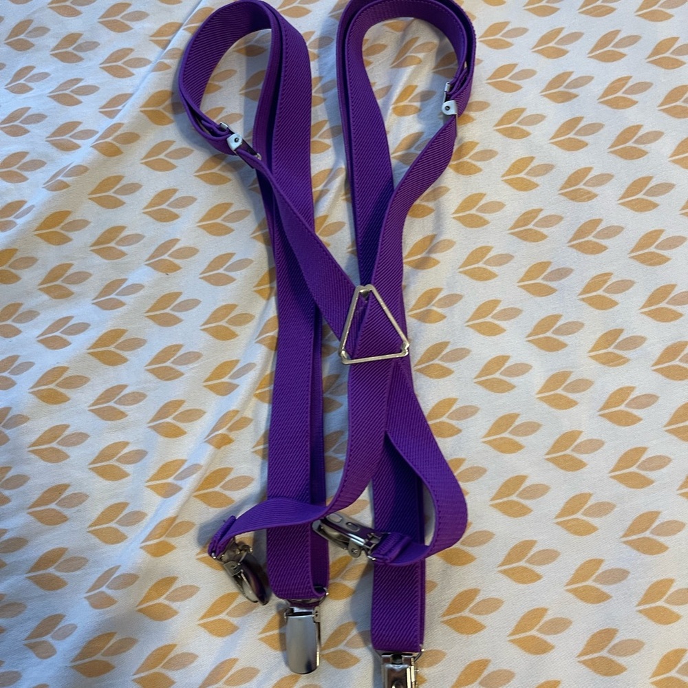 Purple suspenders